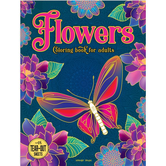Flowers: Coloring Book for Adults, (Paperback)