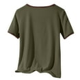 thumbnail image 4 of Ashirexll Women's T-shirts, Short Sleeve Tops for Women, Women's Casual and Fashion Solid Color Short Sleeve Round Neck Top, 4 of 7