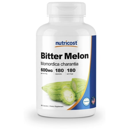 Nutricost Bitter Melon 600mg, 180 Capsules (Best Bitter Melon Supplement)