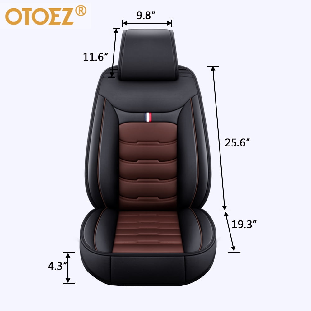 OTOEZ Leather Car Seat Covers Full Set Front and Rear Bench Backrest Seat  Cover Set Universal Fit for Sedan SUV Truck