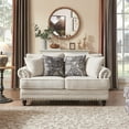 thumbnail image 3 of Morden Fort Modern Chenille Farmhouse Couch and Loveseat Set with Throw Pillows for Living Room, Bedroom, Apartment, Office, 3 of 8