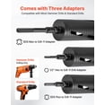 thumbnail image 3 of 3.5 Inch Diamond Core Drill Bit 9.5 Inch Drilling Depth 5/8-11 Thread with 3 Adapters Pilot Drill Hex Wrench for Concrete Brick Masonry, 3 of 6