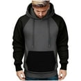 thumbnail image 2 of FDGIU Men's Oversized Fleece Hoodie - Long Sleeve Sweatshirt, 2025 Fall Winter Casual Wear, 2 of 7