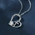 thumbnail image 3 of Cross Pendant Necklace for Women Heart Pendant Cross Love Necklace for Women Jewelry Valentines Day, 3 of 6