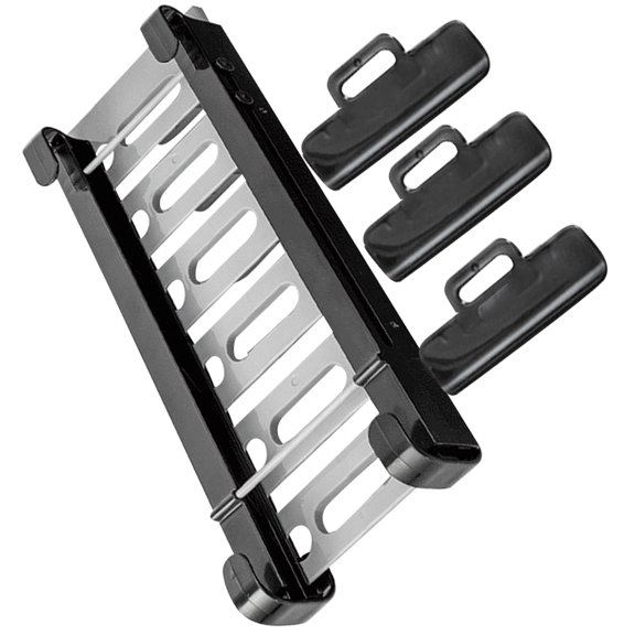 ETEREAUTY White Stretchable Bag Organizer Rack for Refrigerator and Freezer Storage, 1 Set Space-Saving Rail