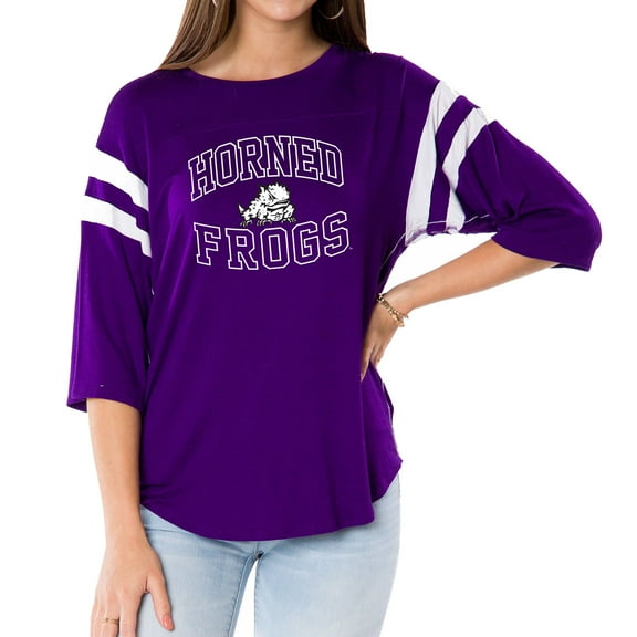 Women's Purple TCU Horned Frogs Abigail Jersey T-Shirt