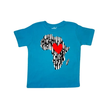 

Inktastic Black History Month Ink Print African Heart Gift Toddler Boy or Toddler Girl T-Shirt