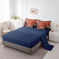 thumbnail image 5 of jejeloiu Footfall Sport Game 7-Piece Bedding Comforter Set,Orange Rugby Helmet King Bedding Sets For Adults Reversible, 5 of 8
