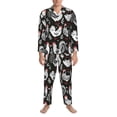 thumbnail image 3 of Fotbe Laying Hens And Roosters Pijama de Hombre con Estampado de Manga Larga, Conjunto de 2 Piezas, Ropa de Dormir Suave y Cómoda con Bolsillos-Small, 3 of 7