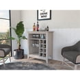 thumbnail image 2 of FM FURNITURE Future Engineered Wood Bar Cabinet For Living Room in Light Gray, 2 of 7