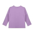 thumbnail image 4 of JULMCOMO Light Purple Long Sleeve Shirts for Girls Cute Girls Tops Kids Crew Neck Tshirts Size 10-12 Plain Tween Girls Clothes Trendy Light Purple 5-6 Years, 4 of 8