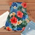thumbnail image 4 of OIOLOYJM Womens Tube Top Spring Bandeau Strapless Palm Tree Tank Tops Backless Travel Flowy Going Out Outfits Royal Blue L, 4 of 4