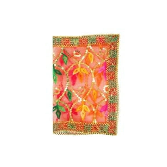 Decorative Chunari Netted Cloth Chunari Cloth (Size:- 36"x 18") Puja Chunar Chunari Aasan Mat for Indian Traditional Cultural Festival Diwali Decorations Statue Frame Idol Temple(Multicolor)
