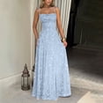 thumbnail image 6 of Homenesgenics Womens Casual Boho Print Maxi Sleevless V-Neck Dress Long Dress Wedding Dress Formal Dress, 6 of 8