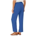 thumbnail image 4 of PYGNJK Women's Straight Leg Pants Yoga Pants High Waisted Casual Dress Pants With Pockets, 4 of 6