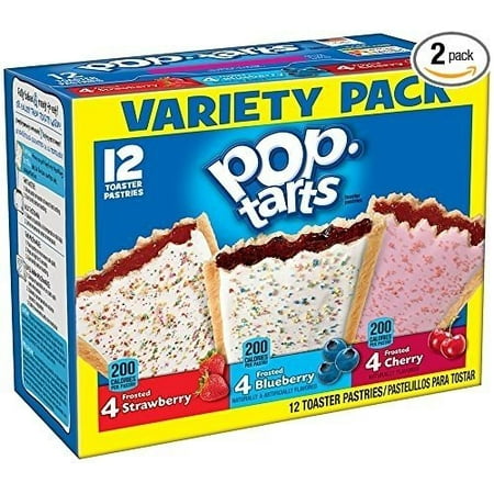 Pop-Tarts Kelloggs Variety Pack Frosted Cherry/Frosted Blueberry/Frosted Strawberry 22 Ounce (Pack Of 2)