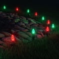 thumbnail image 4 of Wintergreen Lighting C7 Red & Green OptiCore Faceted LED Pathway Light Kit, 100 Lights, 12" Spacing, Green Wire, 100 ft, 4 of 8
