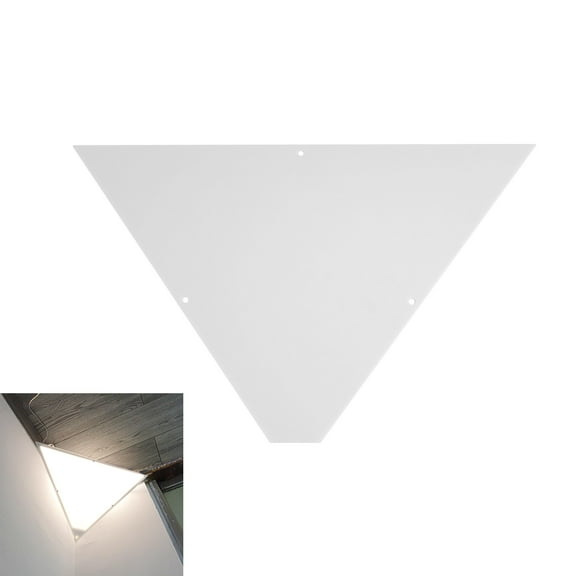 Kiven Acrylic Triangle Diffuser for Corner Lights, Eye-caring lampshade Replacment for Corner Lamp, 1/10" thick Acrylic White Shade, 1 Pack