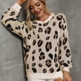 thumbnail image 6 of Whlbf Pullover Sweaters for Women,Womens Long Sleeved V-Neck Leopard Print Casual Pullover Sweater, 6 of 6