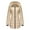 Beige, variant on Lindreshi Shackets for Women 2023 with Pockets Women's Fashion Casual Medium Length Slimming and Warm Solid Color Hooded Cotton Jacket Blouse Tops