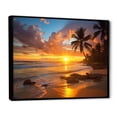 thumbnail image 2 of Designart "Beach Photo Sunset Charm XII" Nautical & Beach Floater Framed Wall Art Print, 2 of 7