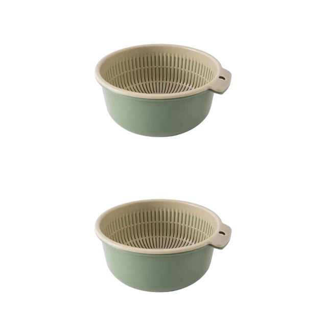 Inteprter Taomi BasketKitchen Colador Colador y drenaje Utensilios de cocina Cesta de drenaje Coladores Nordic Green medium Verde Nórdico medio 2Conjunto
