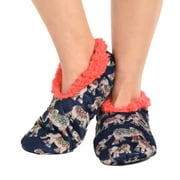 LazyOne Fuzzy Feet Slippers for Women, Cute Fleece-Lined House Slippers, Elephants, Non-Skid