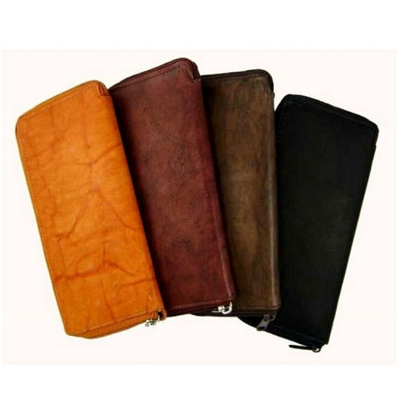 RFID Blocking Men's Genuine Leather Long Bifold Secretary Checkbook Wallet 19 ID Card Holder