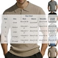 thumbnail image 2 of Men's Knit Cable Knit Textured Short Sleeve Collared Polo Shirt, Casual Slim Fit Top, Breathable Knitwear for Smart Casual Style and Everyday Wear Dark Gray S, 2 of 5