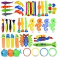 thumbnail image 4 of Juguete de buceo de verano para niños, piscina, juguete acuático, esnórquel, torpedo, palo de buceo, juego combinado de gemas, 4 of 6