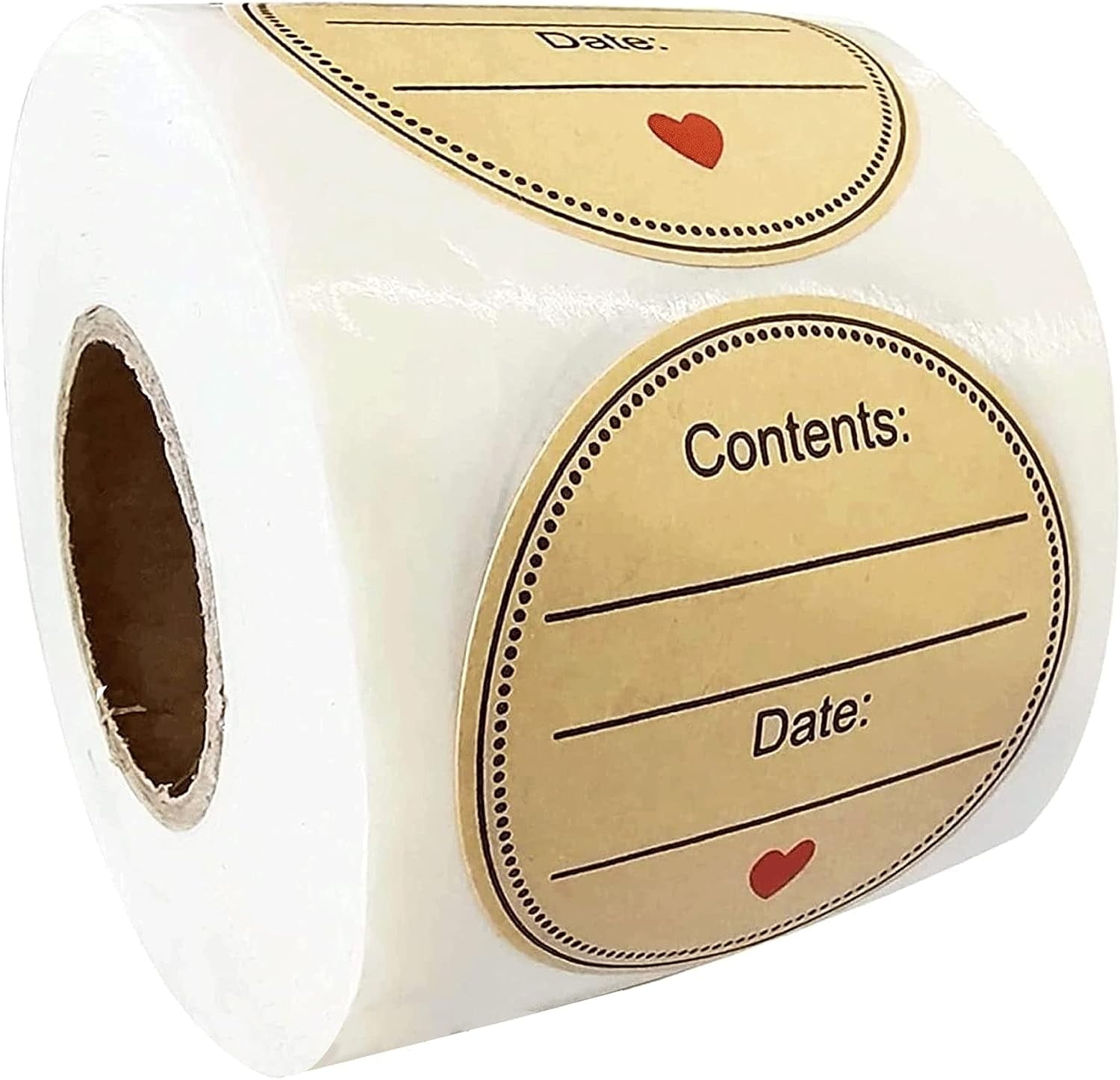 Canning Tag Stickers 2inch Kraft Paper Spice Labels for Jar Lids Mason