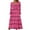 Hot Pink, variant on IROINNID Maxi Dress for Women Round Neck Long Sleeve Buttoned Folding Printed Dresses ,Orange