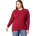 thumbnail image 1 of walmart Essentials Chandail à Col Rond à Manches Longues pour Femmes, Coupe Classique, Toucher Doux, 1 of 5