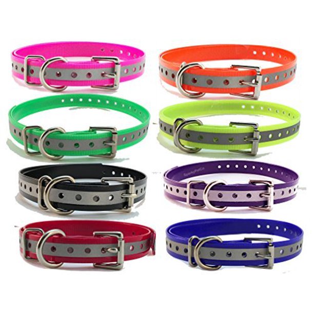 SparkyPetCo 1" Roller Buckle High Flex Red Waterproof Dog Strap For