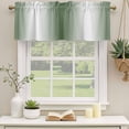 thumbnail image 3 of Sage Green White Ombre Valances for Windows, Decorative Rod Pocket Window Valance Curtains, Minimalist Gradient Farmhouse Short Curtain Drapes for Kitchen/Living Room, 2 Panels, 54" W x 18" L, 3 of 8