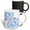 Multicolor, variant on 3drose, Image of Trendy Baby Blue Teal Agate Gemstone Rock Quartz on White, 15oz Mug