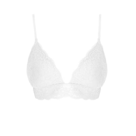 

ZMHEGW Women Plus Size Vest Crop Wireless Bra Lingerie V-Neck Underwear Camisole