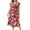 Red, variant on IROINNID Summer Dresses for Women , Plus Size Wedding Guest Knee Length Dresses for Women with Short Sleeve and V-Neck Flowy Summer Outfits Dress