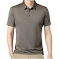 thumbnail image 2 of POTETI Collared Mens Polo Shirts Short Sleeve Casual Shirts Striped Summer Loose Tops, 2 of 5