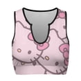thumbnail image 3 of Hello Kitty Women's Sports Bras Fitness Workout Crop Tank Top Padded Yoga Top, 3 of 8