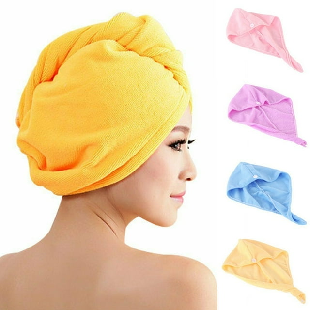 RAPID DRYING HAIR TOWEL - Thick Absorbent Shower Cap Fast 5 Colours