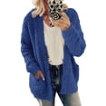 thumbnail image 1 of Innerwin Veste Cardigan Manteau Long à Manches Longues pour Femmes Bleu Marine TTG, 1 of 8