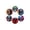 D, variant on 6 PCS Halloween Coasters, 3.93 in Round Spooky Skull Wooden Drink Coasters, Non Slip Heat Resistant Cup Mats for Coffee Cups Wine Glasses Halloween Party Table Decorations