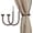 Antique Bronze, variant on Quality Curtain Holdbacks, Solid Steel Curtain Holdback with Disk Finial,Electroplate Finishes, Set of 2 Window Curtain Tieback Hooks, Antique Bronze