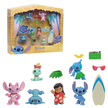 Disney Stitch Collectible Figures Set, 11 Pieces, Ages 3 and up