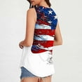 thumbnail image 4 of Women's Tank Tops for 4th of July Womens American Flag Tanks Top Loose Fit Round Neck Sleeveless Tunic Tshirts USA Flag Stars Stripes Graphic Tees Patriotic Independence Day Cami Shirts Outfits, 4 of 6