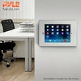 thumbnail image 6 of Anti-Theft Tablet Security Case Holder - 11 Inch Metal Heavy Duty Vesa Wall Mount Tablet Kiosk w/Lock and Key, Landscape/Portrait Mounting, for iPad 2, 3, 4, Air, Air 2 Tablets - Pyle PSPADLKW08W, 6 of 7