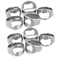 thumbnail image 1 of 10X Plata del Acero Inoxidable Y del Dedo Pulgar Anillo de la Cerveza Abrebotellas Bar, 1 of 5