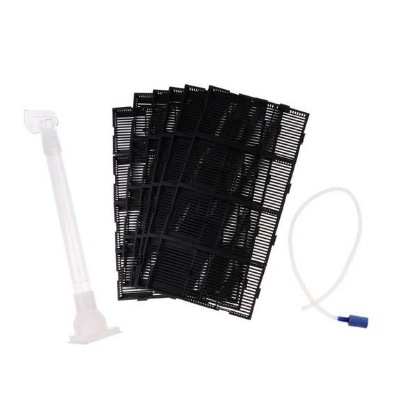 Aquarium Under Gravel Fish Tank Bottom Filtration Plate Filter System Black Without Nozzle Durable and Useful 24P