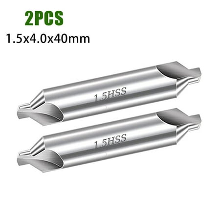 

Leke 2PCS Center drill 60° A-type high-speed steel center drill 1.5x4.0x40mm